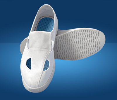 防静电鞋加厚软底男女通用工厂车间透气工作鞋蓝色白色无尘网面鞋